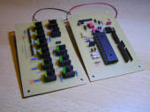 Prozessorplatine und Tastenplatine best�ckt